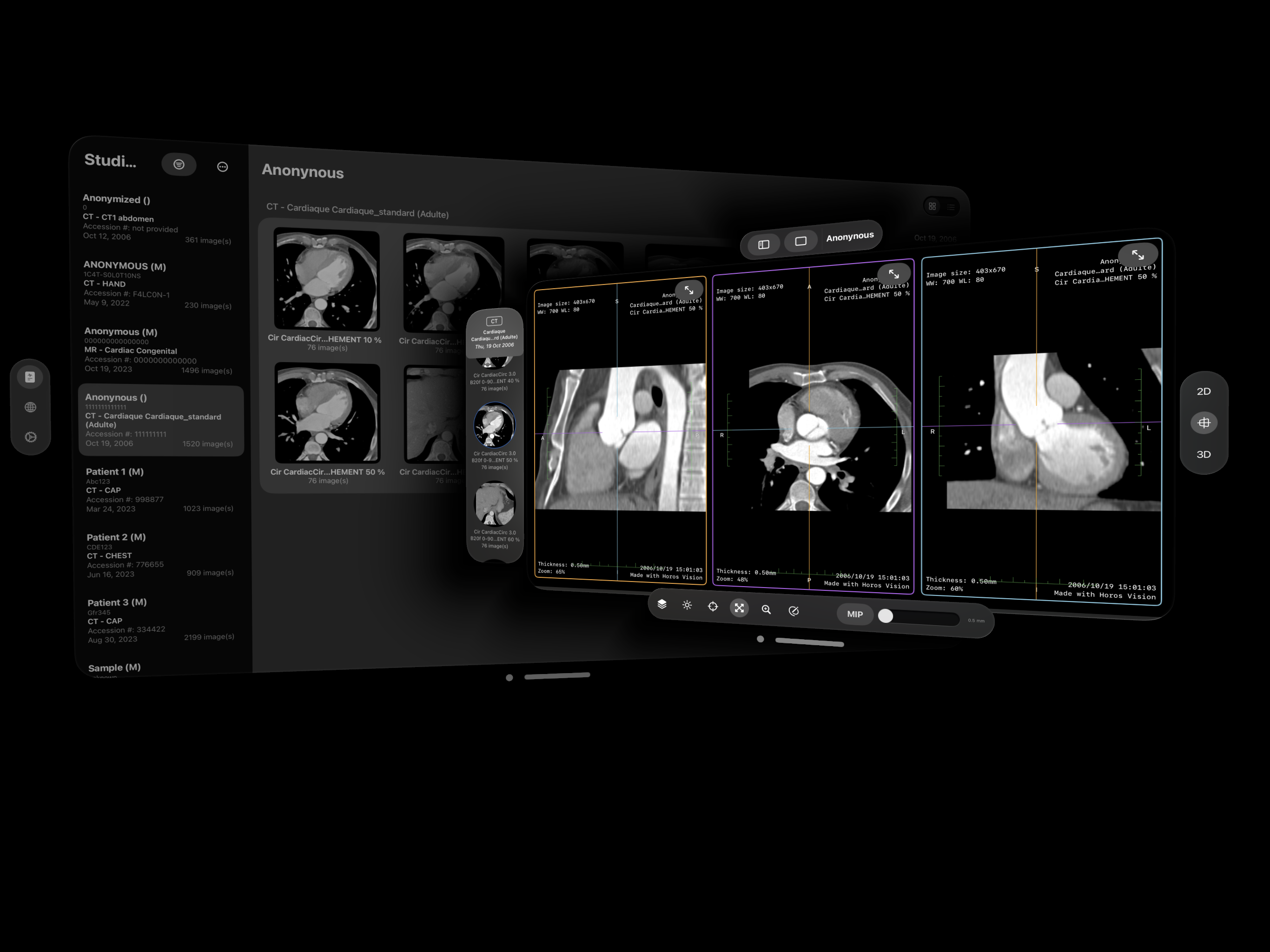 Falcon Vue spatial interaction view